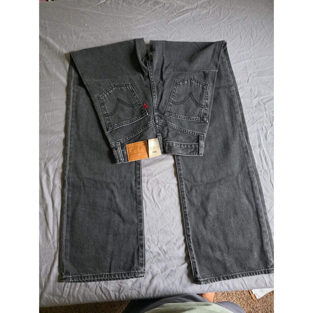 NWT Levi's Premium Ribcage Wide Leg Jeans - Black Washed Denim - Size 23